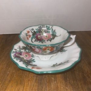 Antique Wallendorf 1900’ 3 Teacups & 2 Saucers Rare!